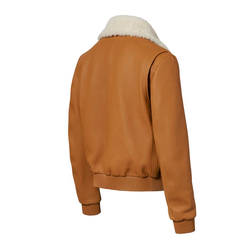 Porsche Design Motocross Leather Jacket Bunda kožená s kožešinovým límcem