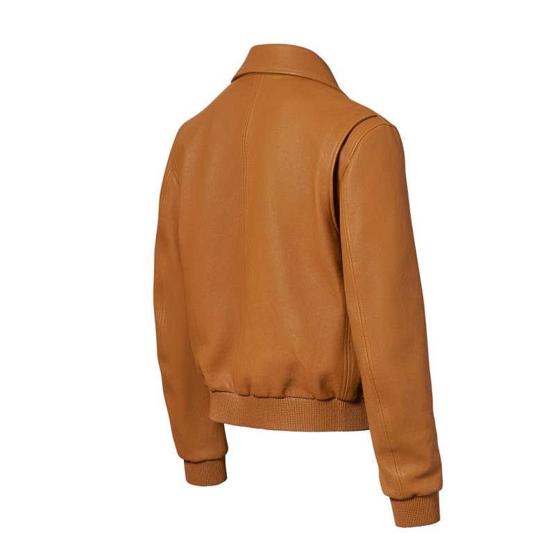 Porsche Design Motocross Leather Jacket Bunda kožená s kožešinovým límcem