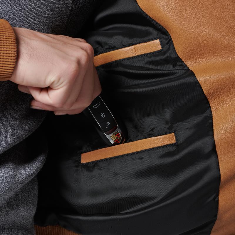 Porsche Design Motocross Leather Jacket Bunda kožená s kožešinovým límcem