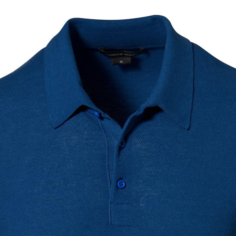 Porsche Design Knit Polo Shirt Tričko s límečkem blue modrá vel. S