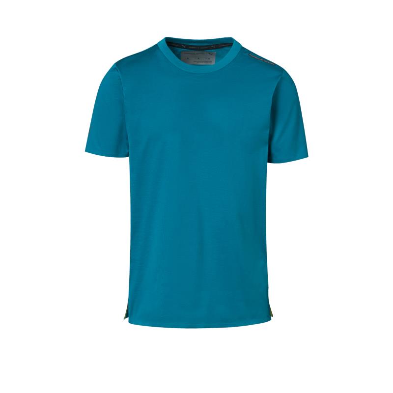 Porsche Design Essential Tee Tričko s kulatým výstřihem modré a limetkové