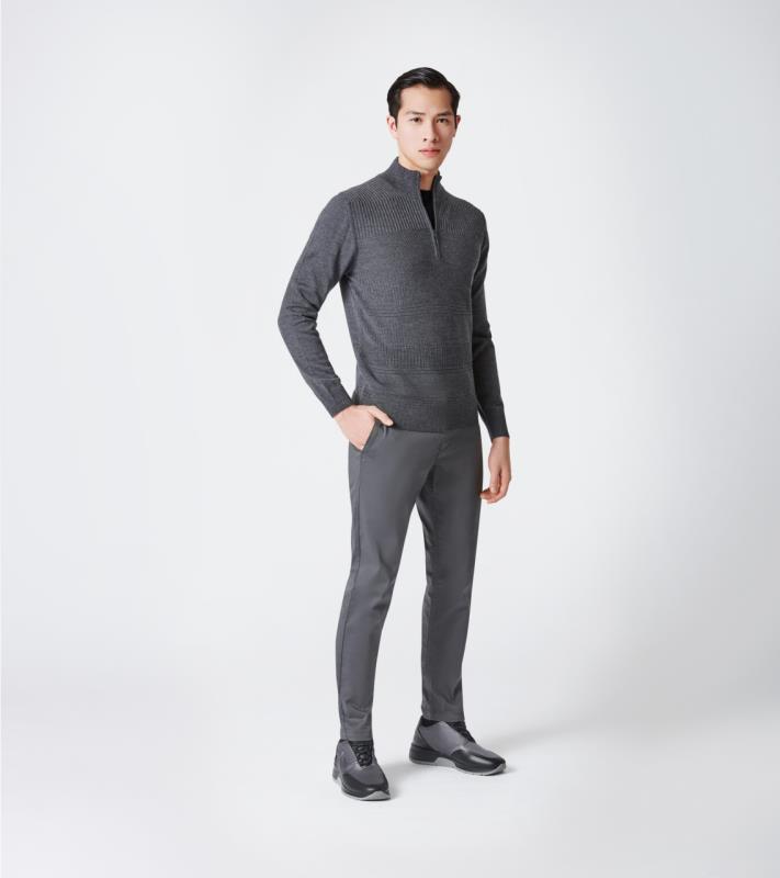 Porsche Design P 1130 M Mock Neck Zip Sweater Svetr ke krku