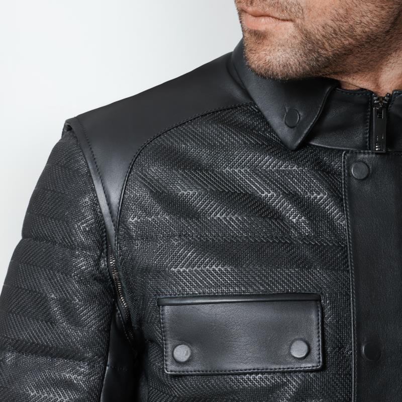 Porsche Design P 1140 M 2in1 Leather Hybrid Jacket vel.48 Kožená bunda