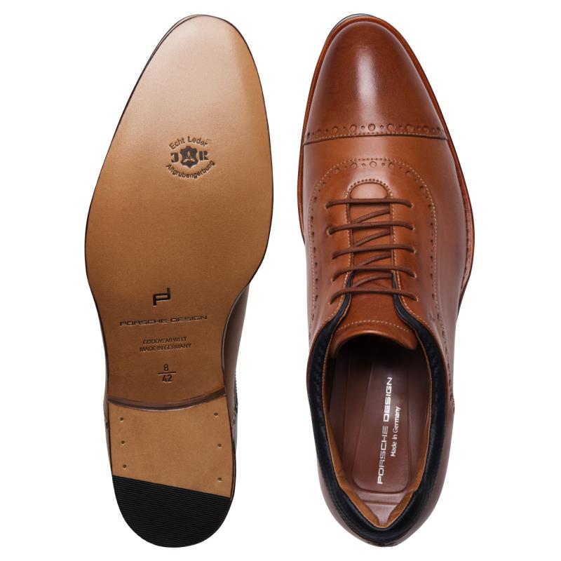 Porsche Design Goodyear Welted Calf Lace Up Obuv formální hnědá koňaková