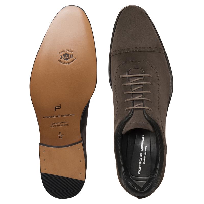 Porsche Design Goodyear Welted Velours Lace Up Obuv formální šedá asfalt