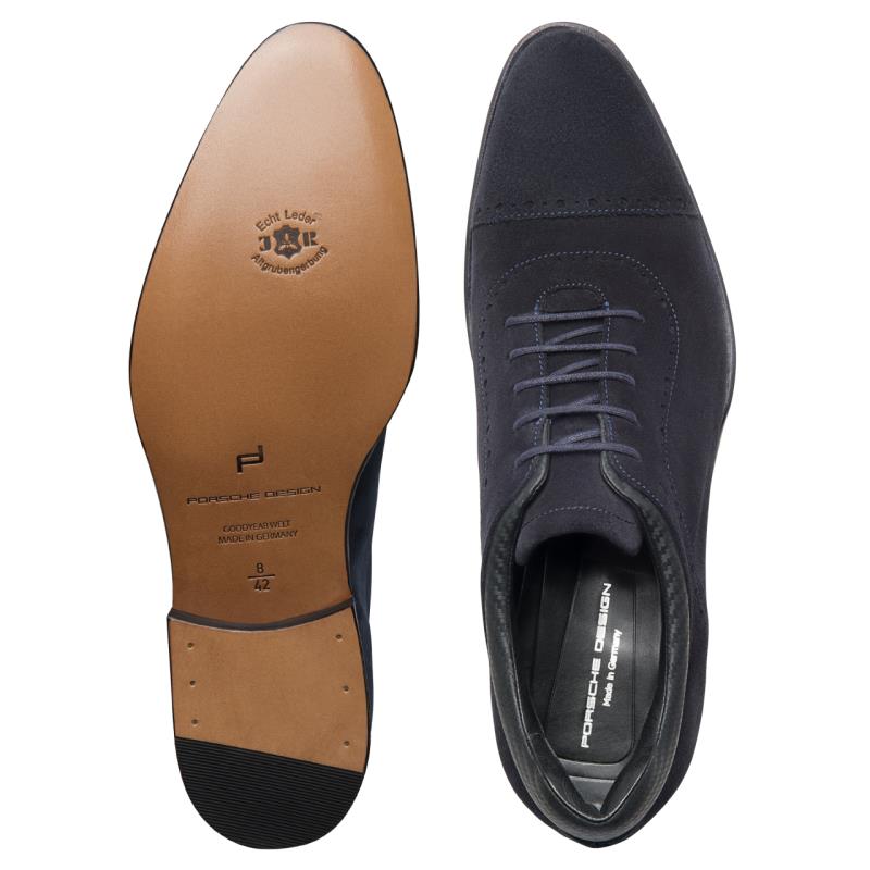 Porsche Design Goodyear Welted Velours Lace Up Obuv formální večerní modrá