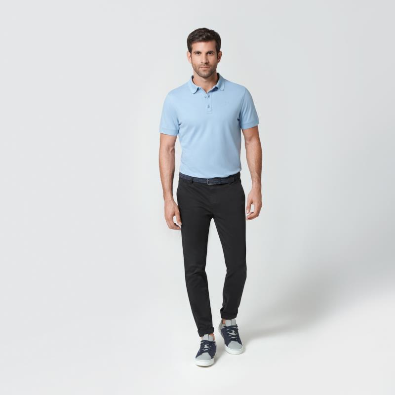 Porsche Design P-Icon Polo Tričko s límečkem světle modrá