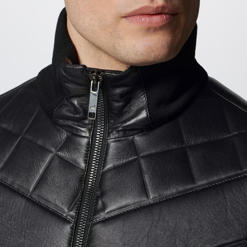 Porsche Design Quilted Mix Jacket Bunda kožená kombinovaná