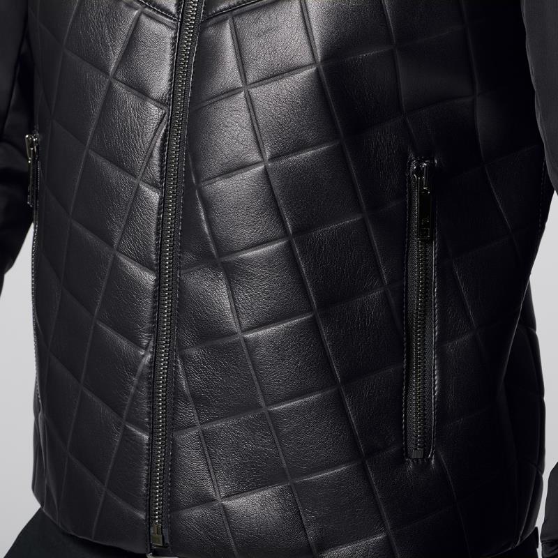 Porsche Design Quilted Mix Jacket Bunda kožená kombinovaná