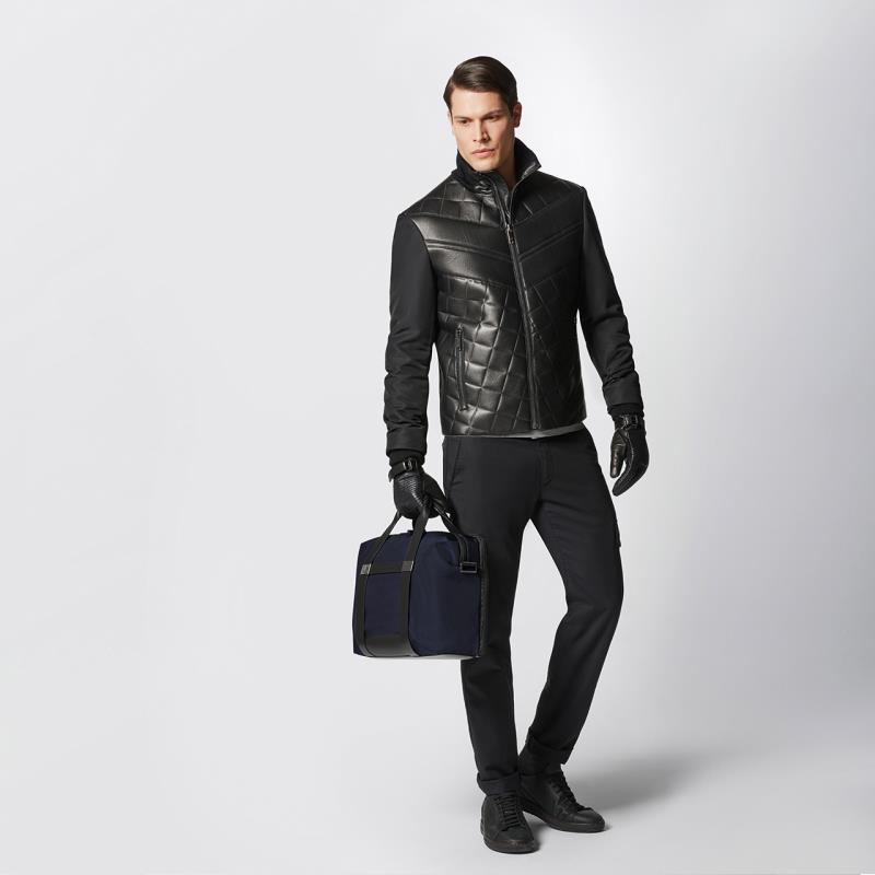 Porsche Design Quilted Mix Jacket Bunda kožená kombinovaná