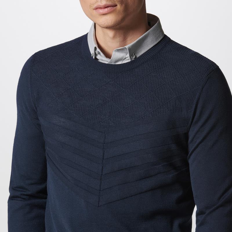 Porsche Design Chevron Stripe Sweater Svetr vlněný pulovr