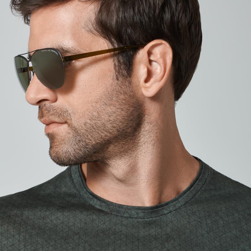 Porsche Design None Pollution Printed Tee Tričko bavlněné s potiskem tmavě šedé dark grey