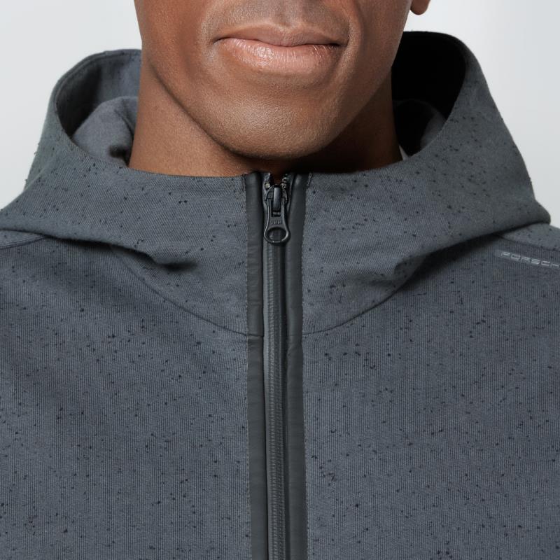 Porsche Design Classic Fullzip Hoodie Mikina s kapucí šedá asfalt