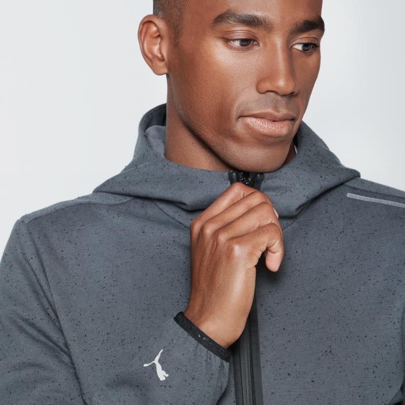 Porsche Design Classic Fullzip Hoodie Mikina s kapucí šedá asfalt
