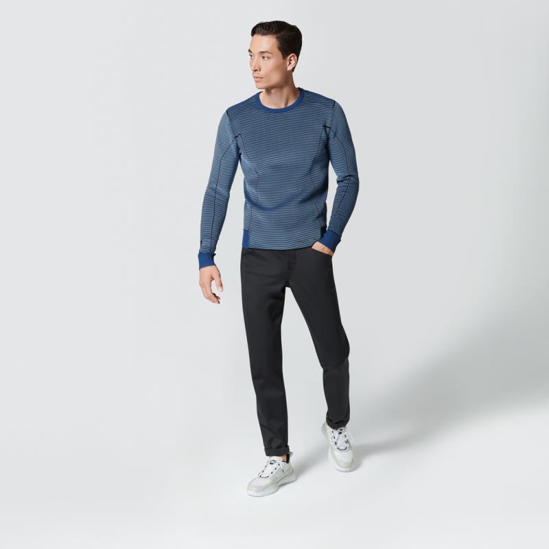P 5040 M Porsche Design Tech Rib Crew Svetr modrá