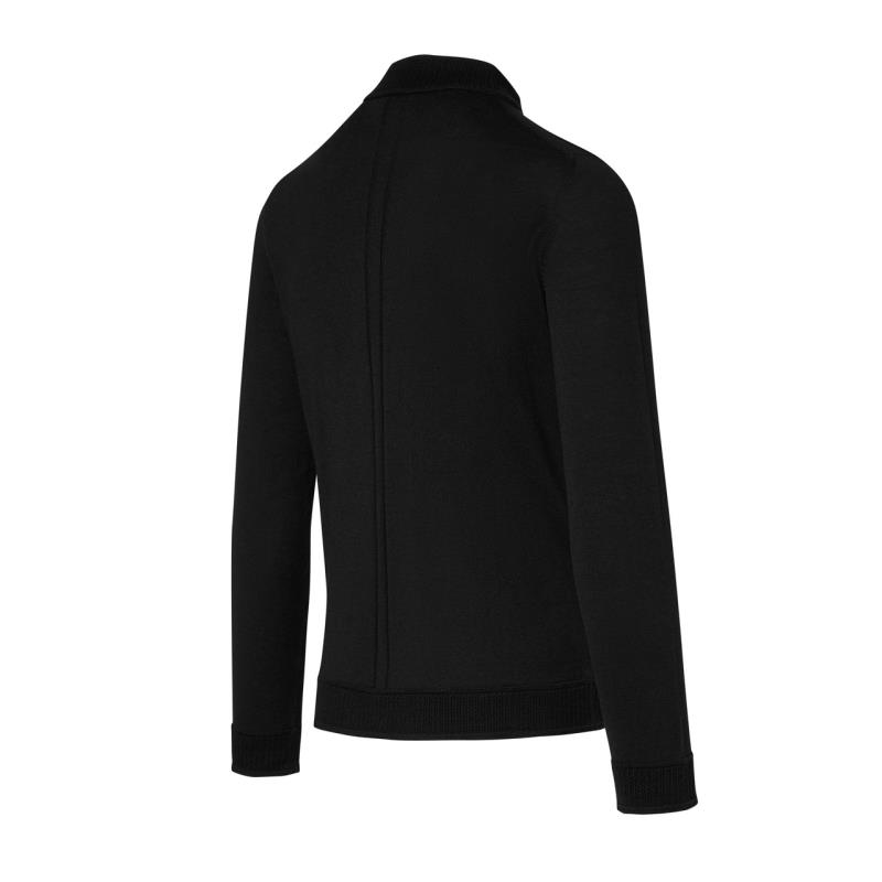 Porsche Design Perforated Collar Cardigan Svetr kardigan na zip