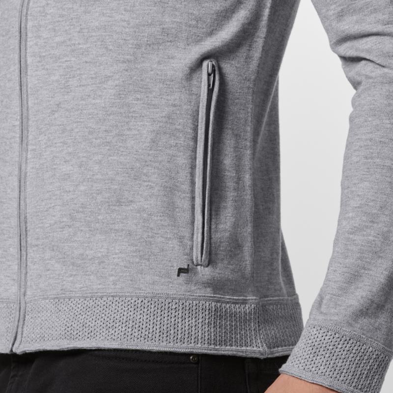 Porsche Design Perforated Collar Cardigan Svetr kardigan