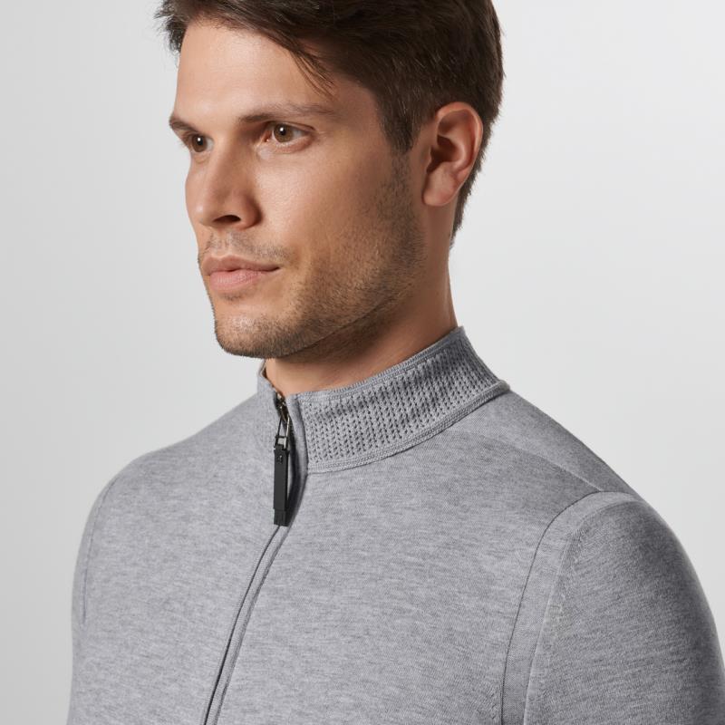 Porsche Design Perforated Collar Cardigan Svetr kardigan