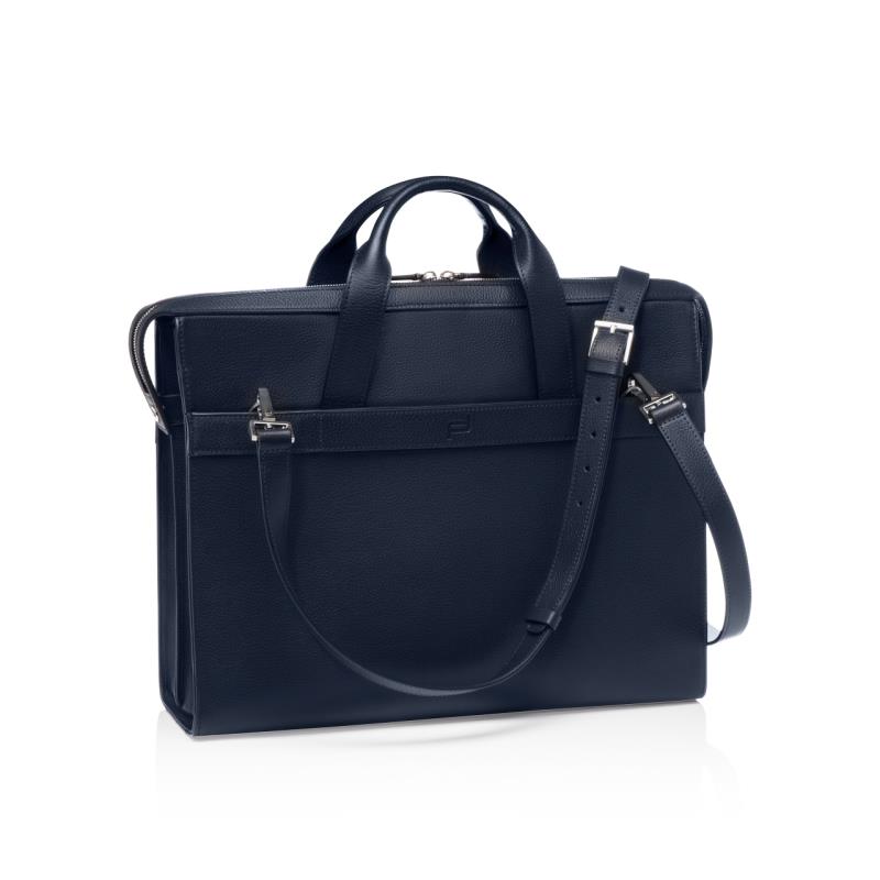 Porsche Design French Classic 4.1 Business Tote Kožená manažerská taška tmavě modrá deep blue