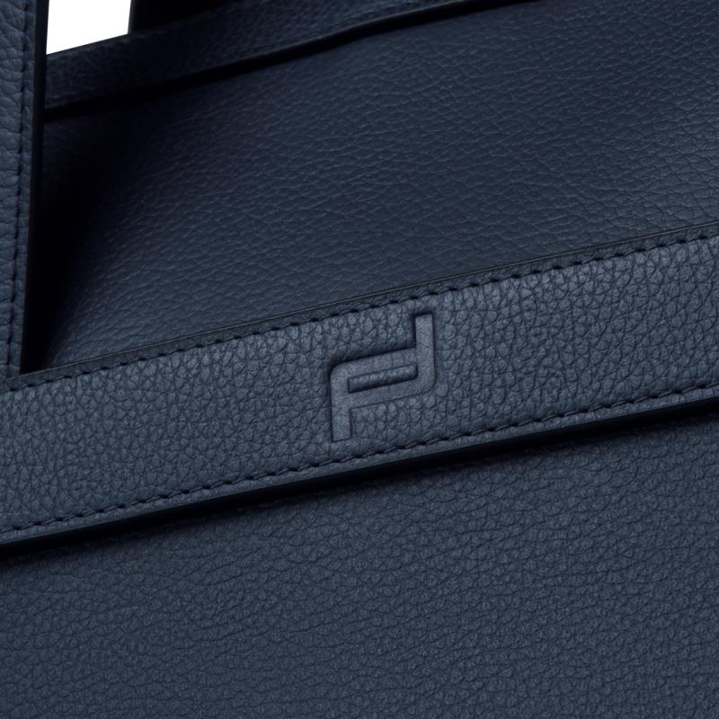 Porsche Design French Classic 4.1 Business Tote Kožená manažerská taška tmavě modrá deep blue