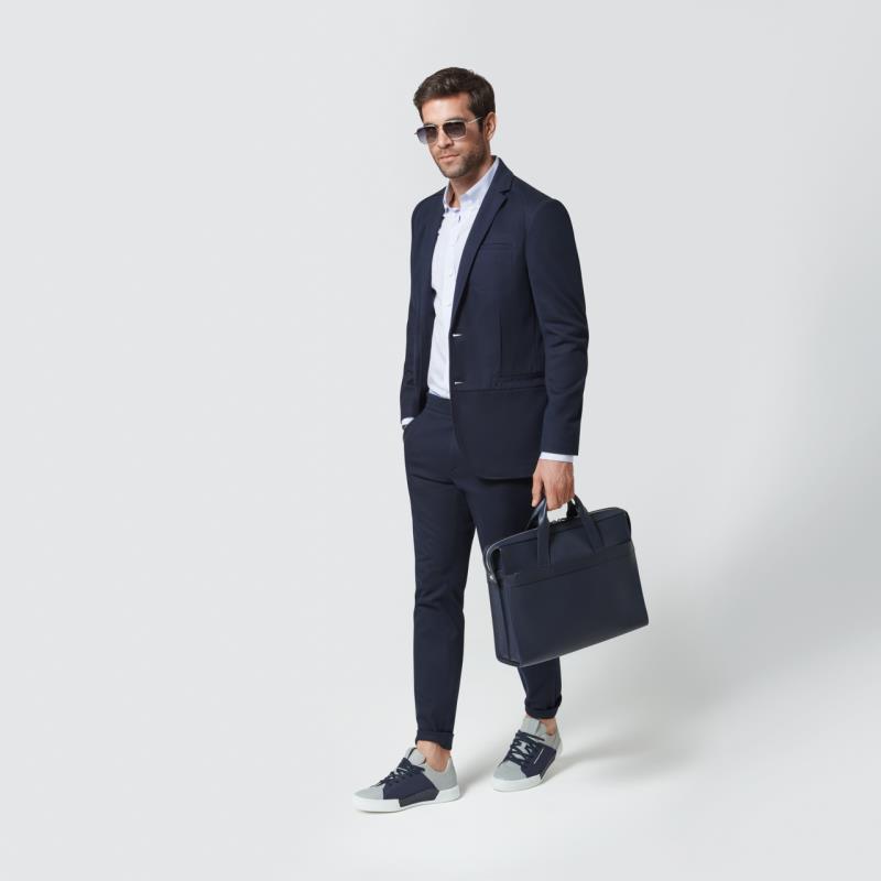 Porsche Design French Classic 4.1 Business Tote Kožená manažerská taška tmavě modrá deep blue