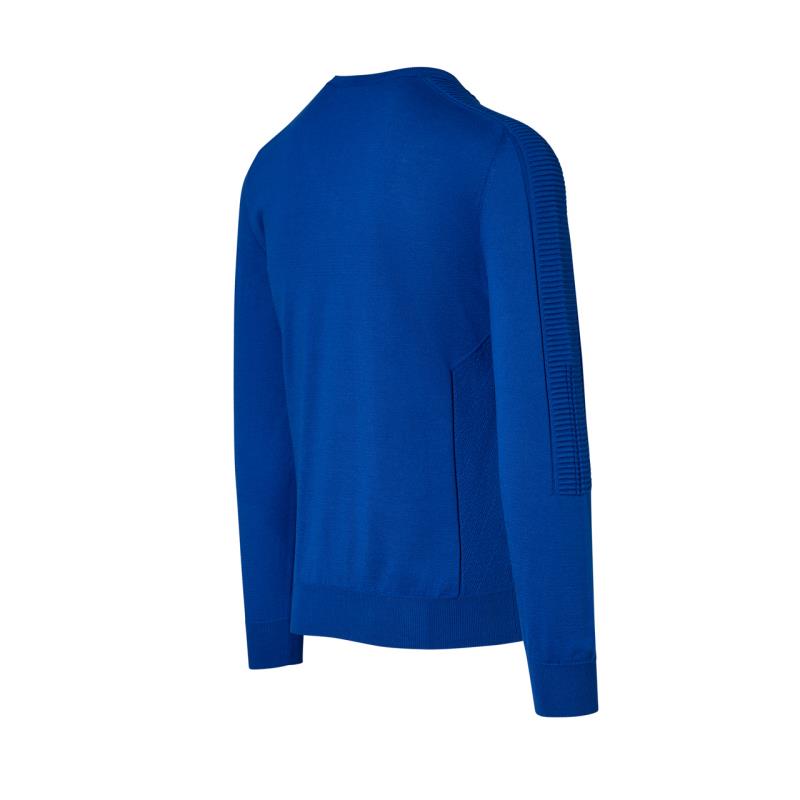 Porsche Design Structured Mix V-Neck Svetr bavlněný 