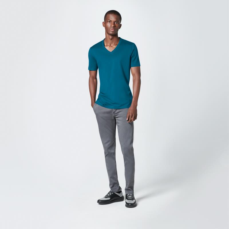 Porsche Design V-Neck Tee Tričko bavlněné s výstřihem do V modré