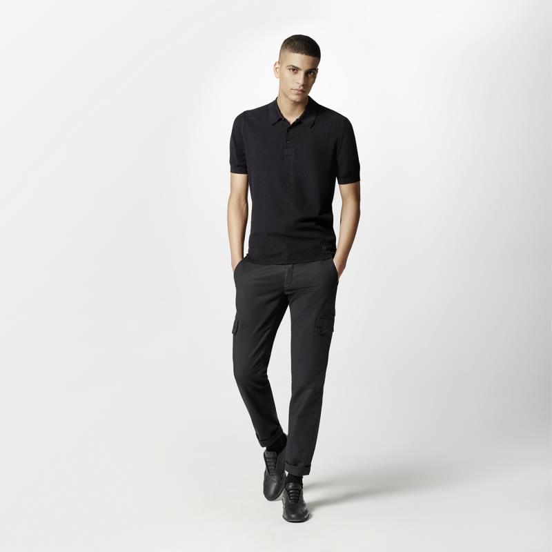 Porsche Design Basic Fashion Polo Tričko s límečkem černé