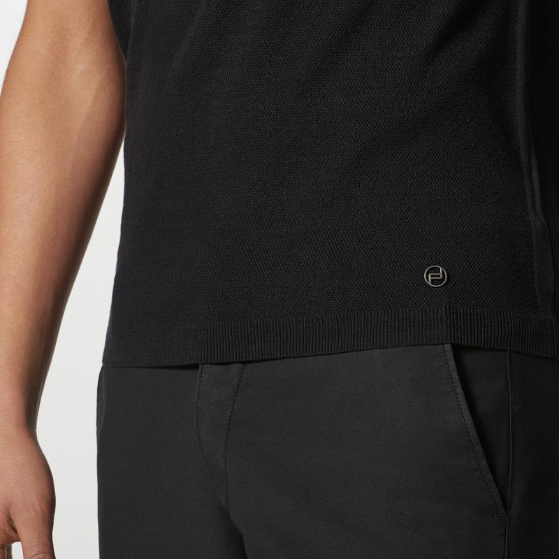 Porsche Design Basic Fashion Polo Tričko s límečkem černé