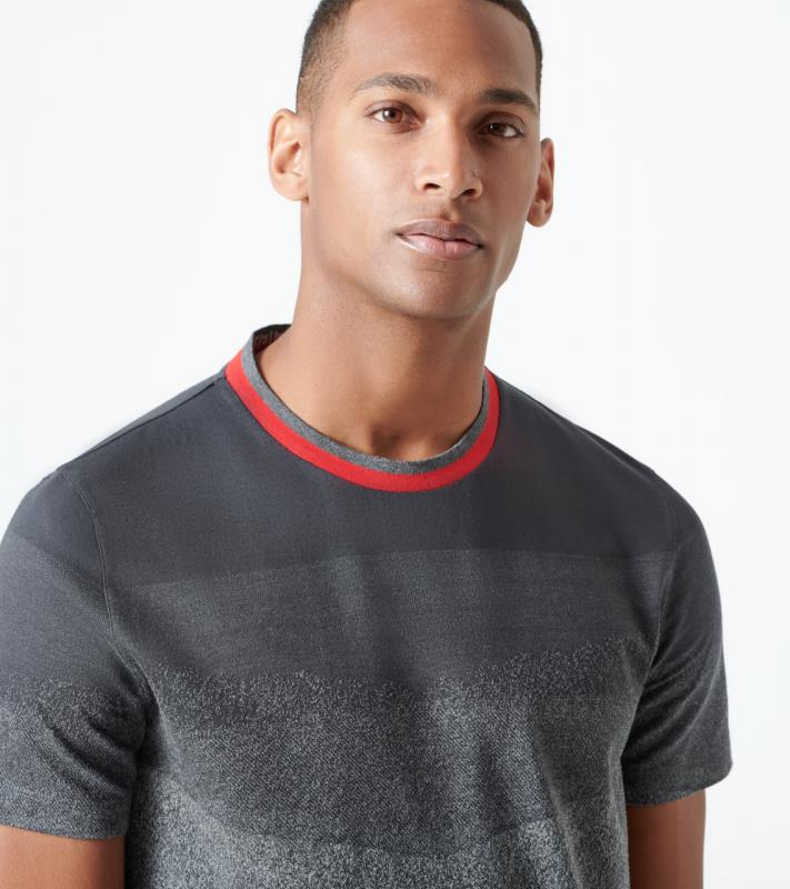 Porsche Design P 1110 M Logo Neck Obmre Tee Tričko asfalt