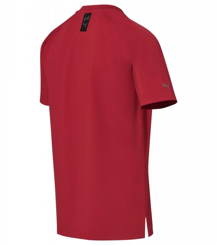 Porsche Design ESSENTIAL T-SHIRT Tričko s kulatým výstřihem červená jiřina red dahlia