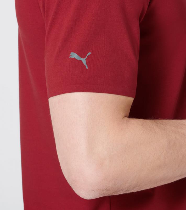 Porsche Design ESSENTIAL T-SHIRT Tričko s kulatým výstřihem červená jiřina red dahlia