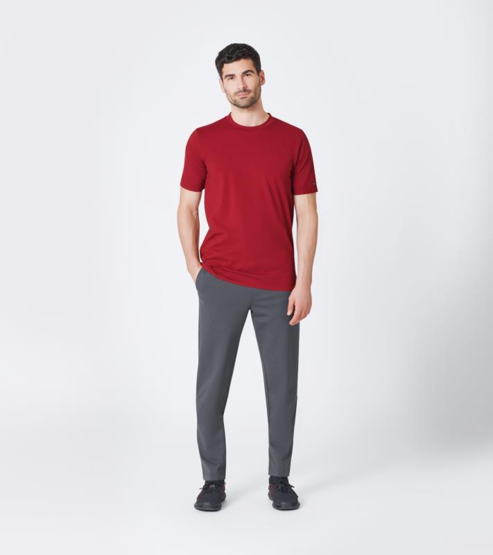 Porsche Design ESSENTIAL T-SHIRT Tričko s kulatým výstřihem červená jiřina red dahlia