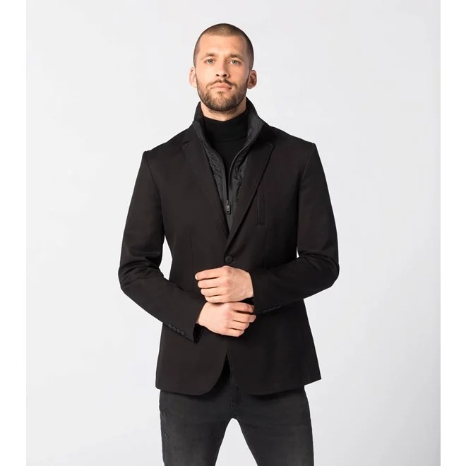 Porsche Design TEC HYBRID BLAZER Kabát a sako v jednom černá jet black