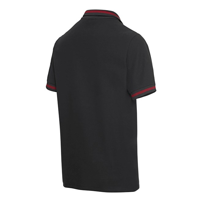 Porsche Design ZIP-UP POLO tričko se zipem a límečkem černá červená jet black rhubarb red