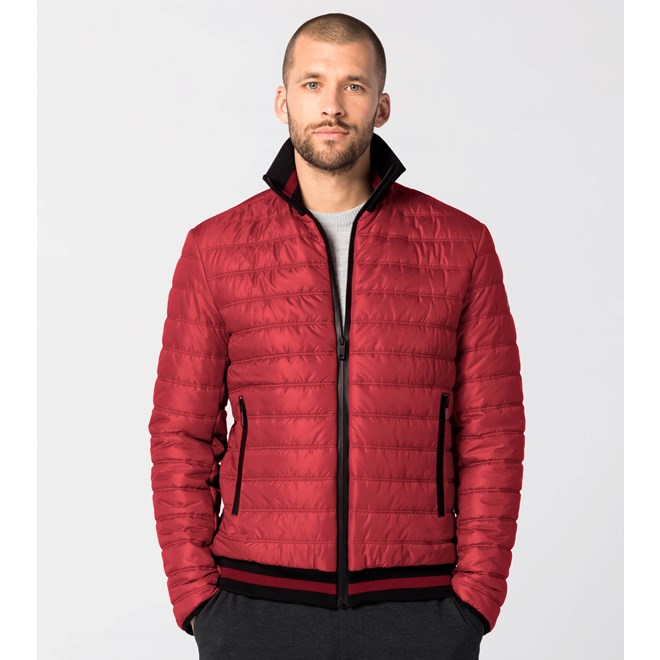 Porsche Design SOFT PADDED JACKET Lehká vyteplená bunda červená red rhubarb