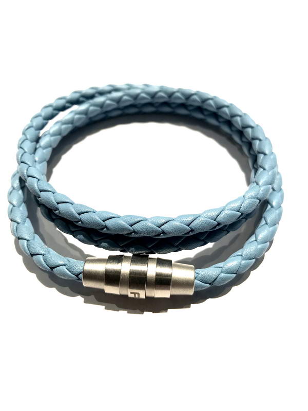 Porsche Design GROOVES BRACELET Triple arnbl 21.5cm náramek světle modrá