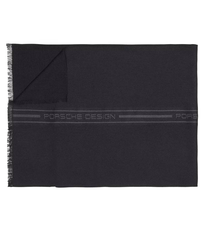 Porsche Design Business Logo Scarf šála černá šedá