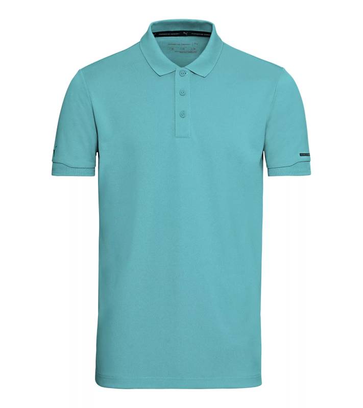 PORSCHE DESIGN Men's Polo Tričko s límečkem světle modrá porcelánová