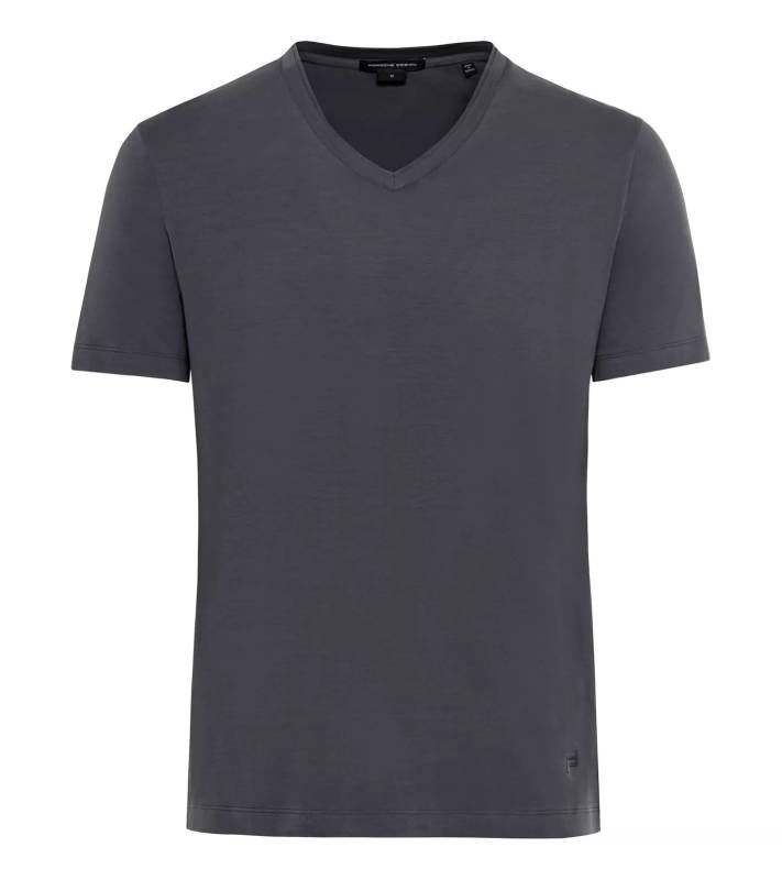 PORSCHE DESIGN V-Neck Tee Tričko módní s výstřihem do V šedé