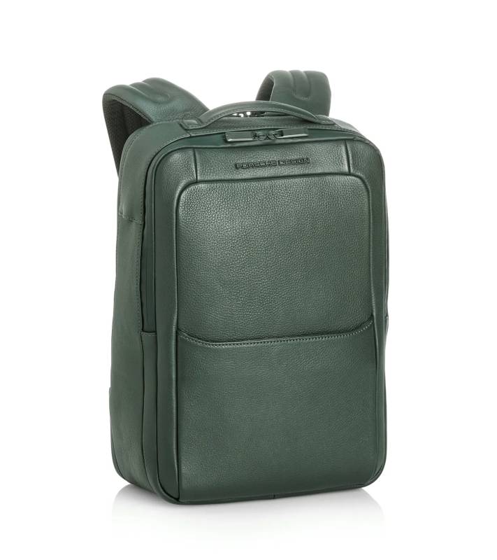PORSCHE DESIGN Roadster Leather Backpack S1 Batoh menší velikosti kožený manažerský zelený