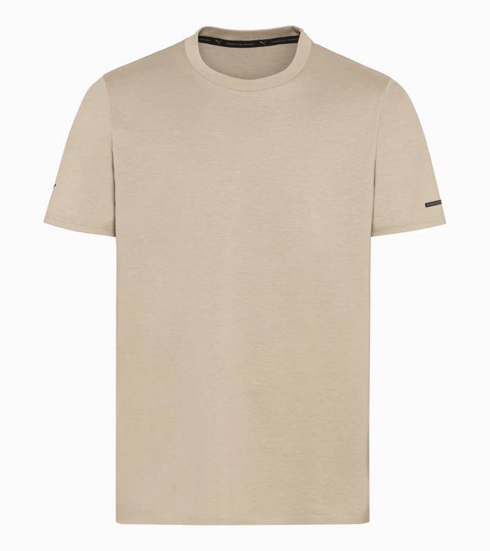 PORSCHE DESIGN Essential T-Shirt Tričko s kulatým výstřihem a logem béžová