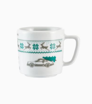 PORSCHE DESIGN Collector's espresso cup No. 1 Christmas Ltd. Šálek na espresso vánoční zelený dekor 90ml