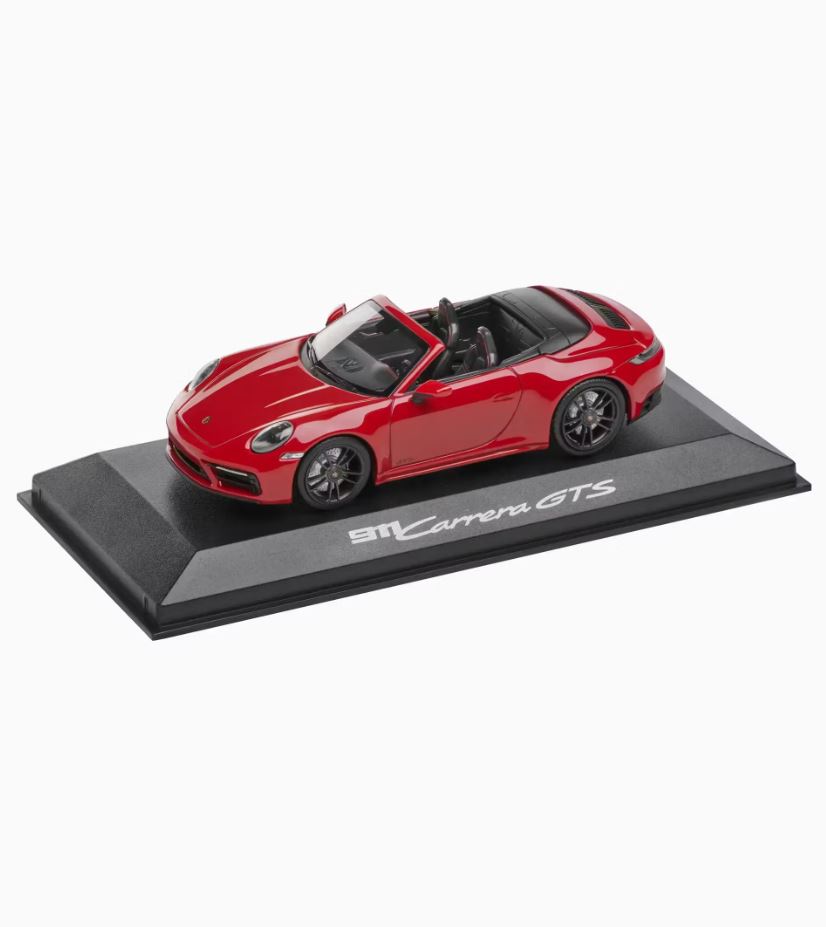 PORSCHE 911 Carrera GTS Cabriolet (992) Model 1:43 karmínově červená