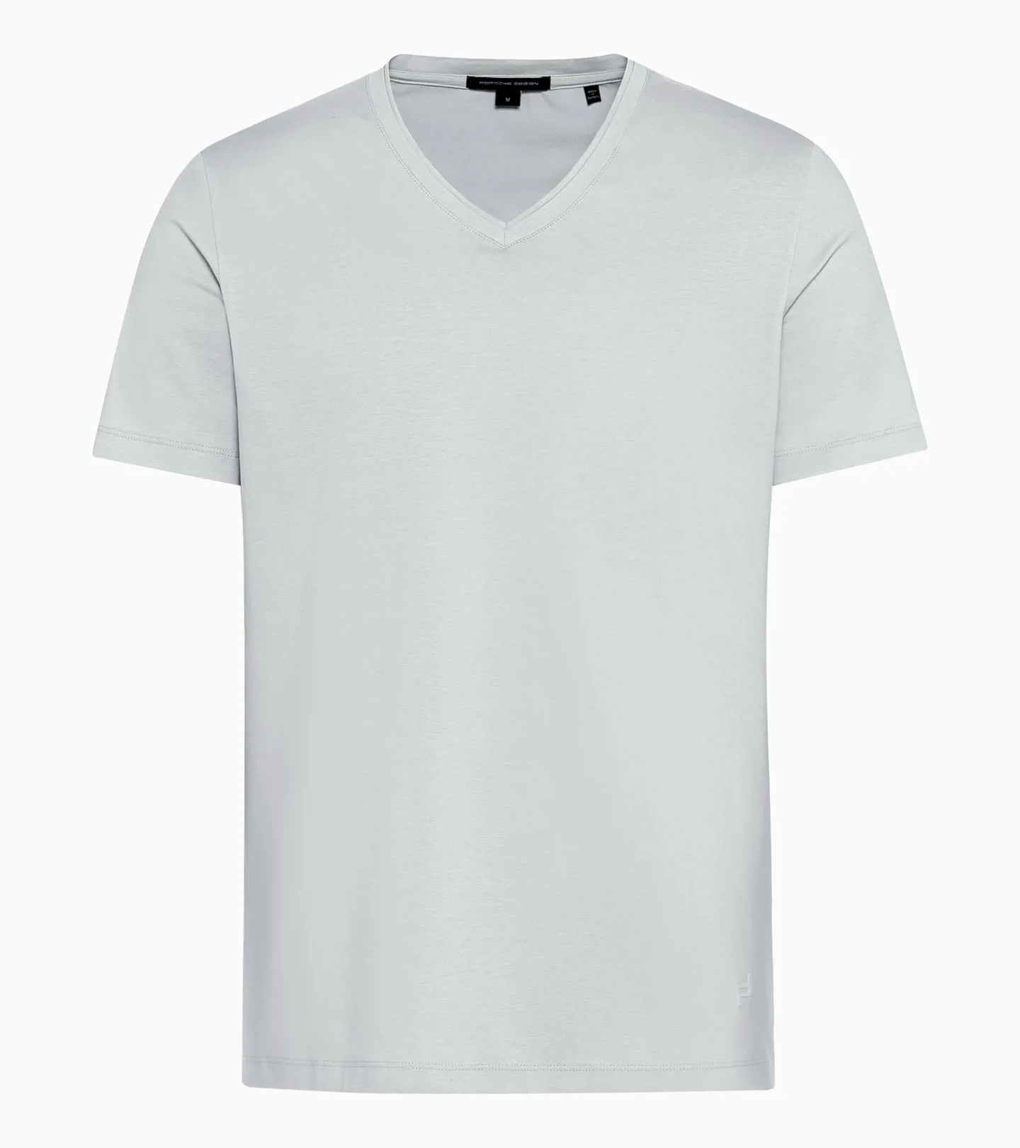 PORSCHE DESIGN V-neck T-shirt Tričko s výstřihem do V bavlněné popelavě šedá