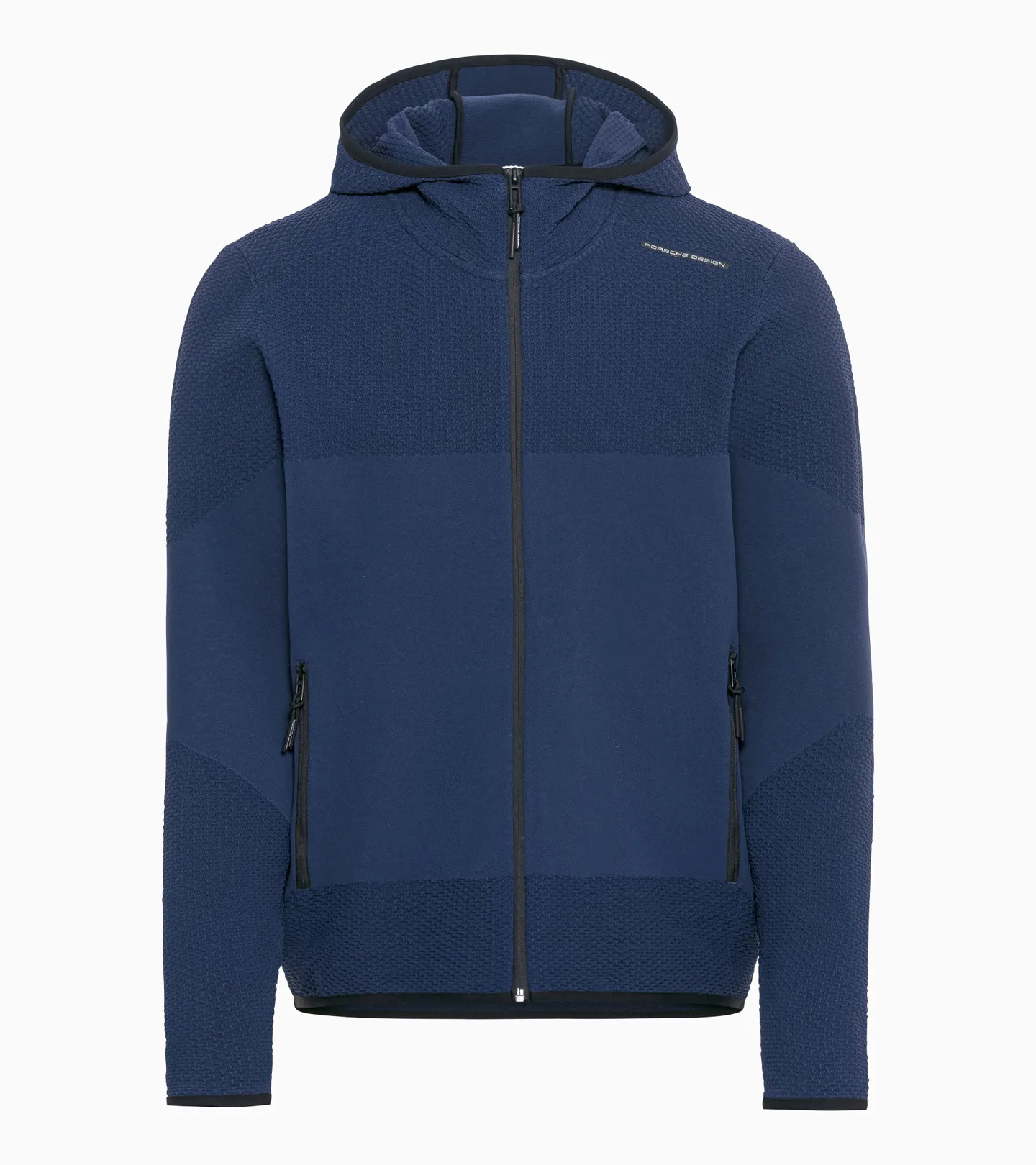 PORSCHE DESIGN EvoKNIT® Midlayer Jacket Mikina volnočasová lehká funkční tmavá perská modrá
