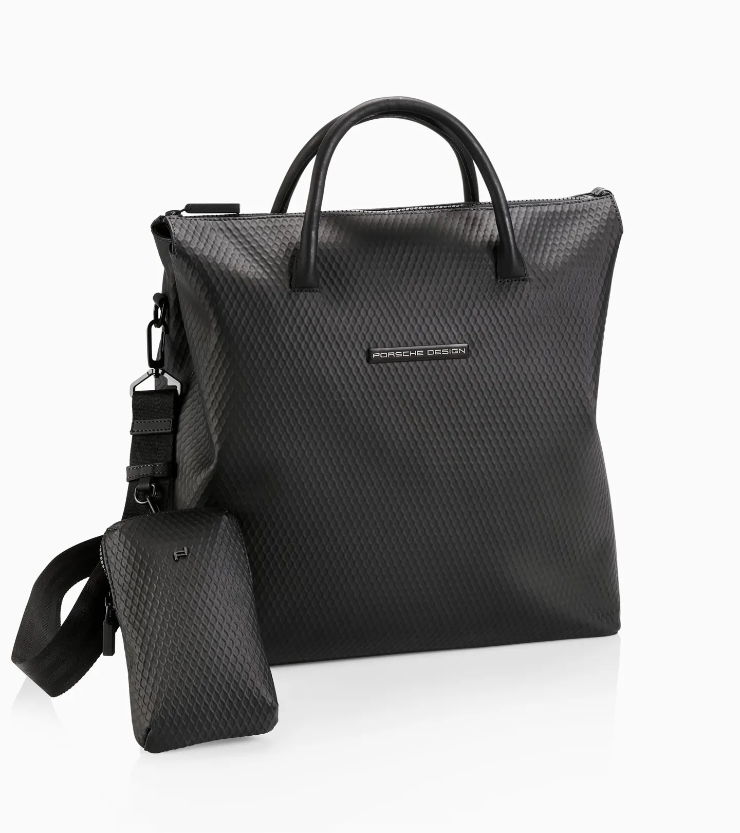 PORSCHE DESIGN Studio Tote Bag Prostorná unisex taška v setu s malou etují černá