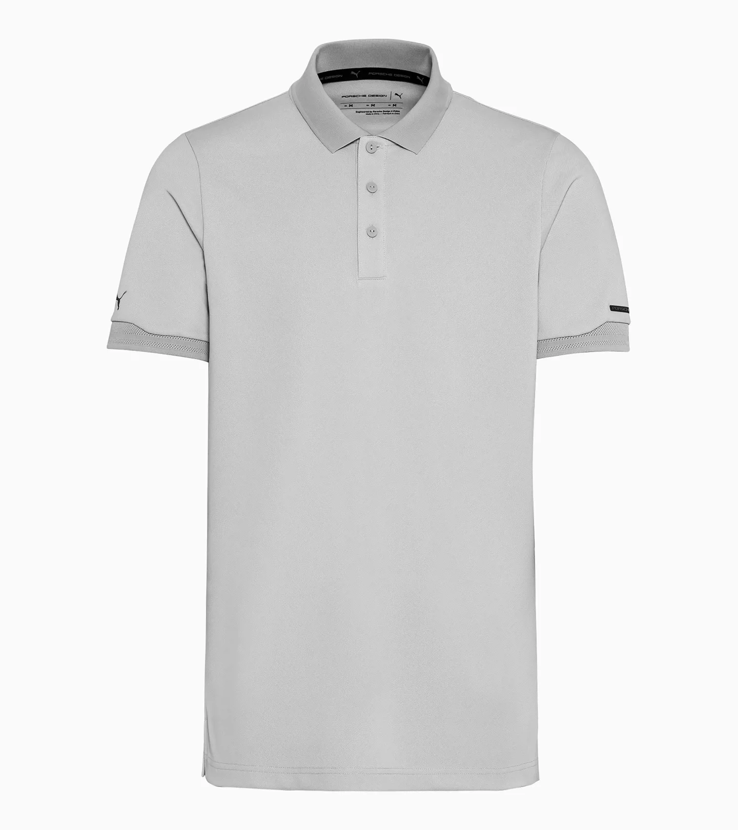PORSCHE DESIGN Men's Polo Shirt Tričko s límečkem a knoflíčky popělavě šedá