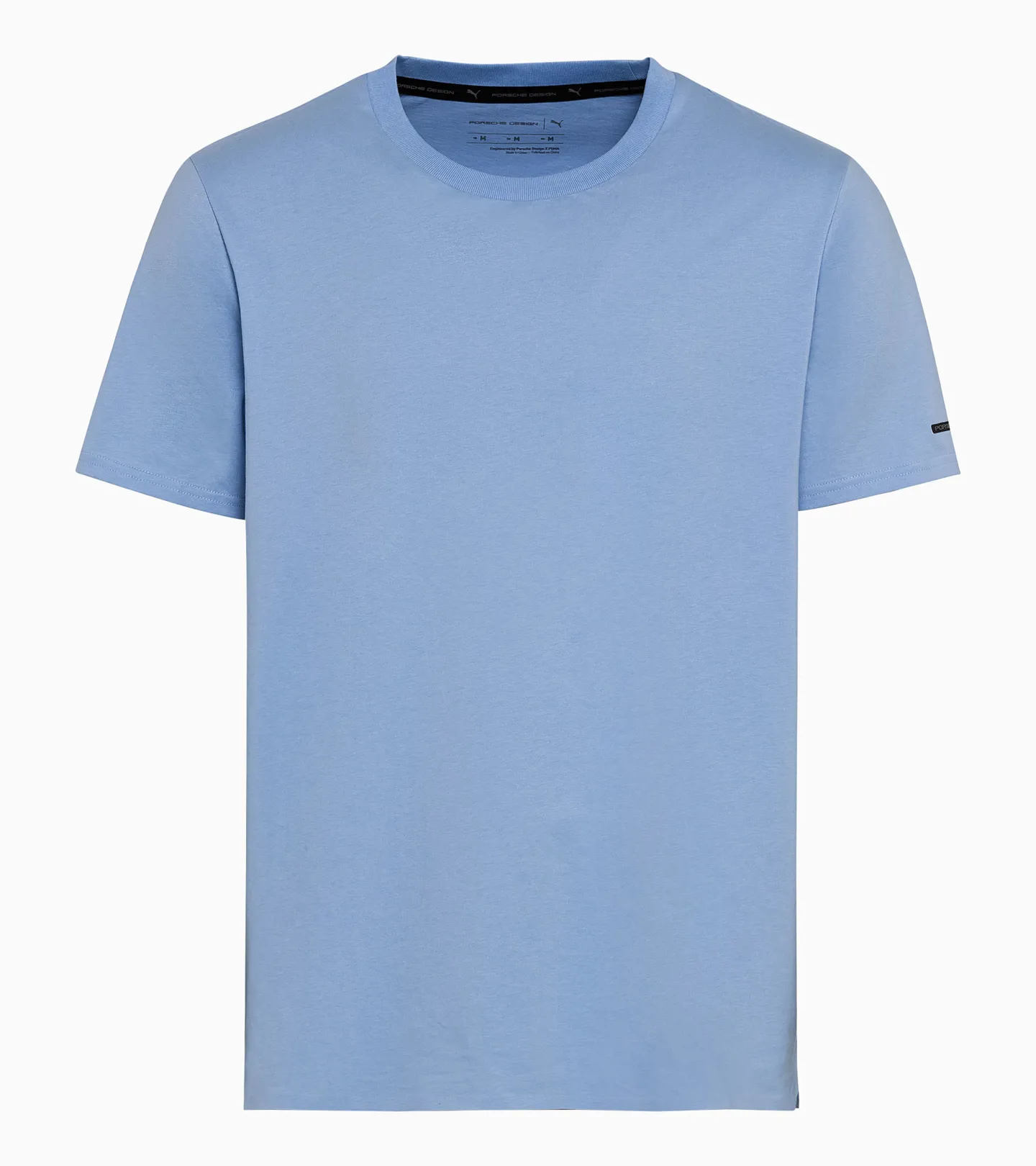PORSCHE DESIGN Essential T-Shirt Tričko s kulatým výstřihem a logem pastelová modrá