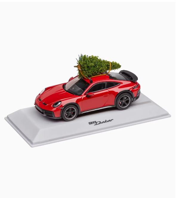 PORSCHE 911 Dakar (992) with Christmas tree Model 1:43 s vánočním stromečkem červená
